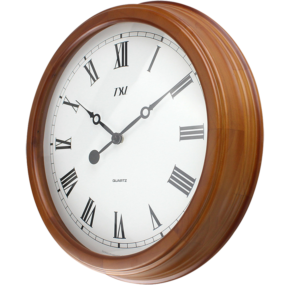 TXL实木挂钟 静音简约，为中式客厅增添时光雅韵