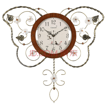 时光之蝶 铁艺时钟的艺术与家居美学